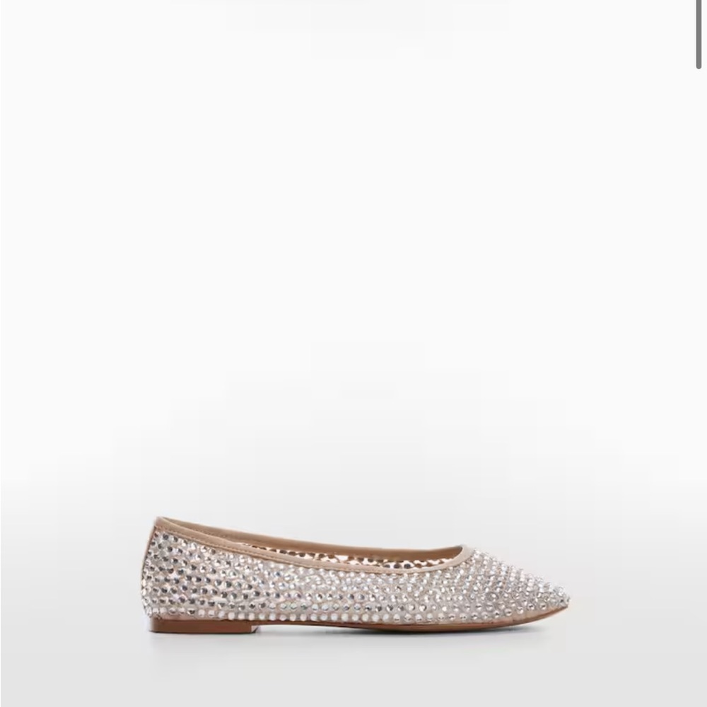 NIB Mango Rhinestone Flats - size 38 (7.5)